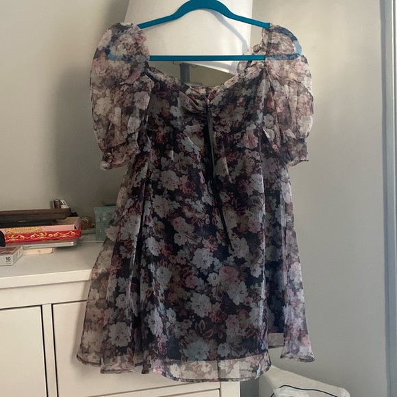 For Love & Lemons Faye Babydoll Floral Dress sz M - Picture 2 of 2